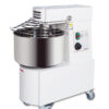 Spiral dough mixer with fixed head and bowl